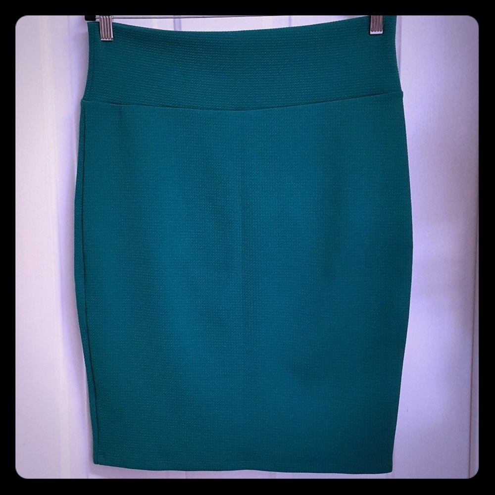 Lularoe teal Cassie skirt women's L
